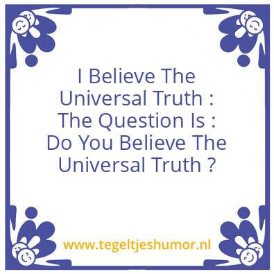 Tegeltje: The Question