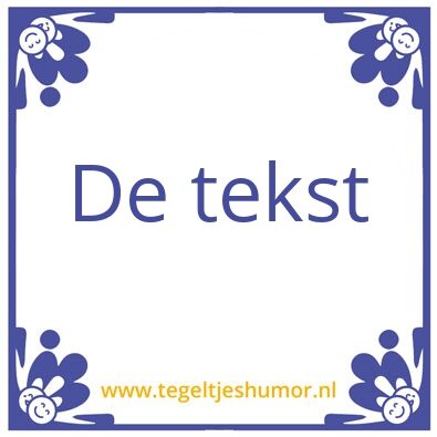 Tegeltje: NAam