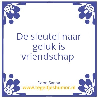 Tegeltje: Vrienschap