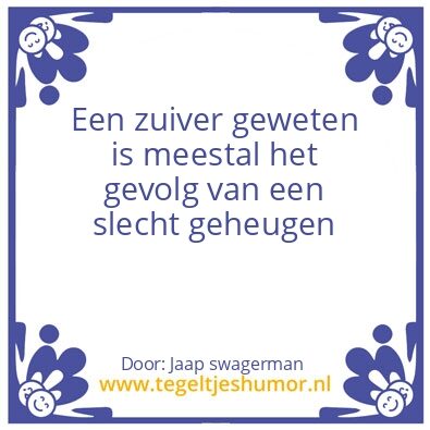 Tegeltje: Geweten