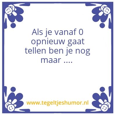 Tegeltje: Jarig