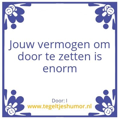 Tegeltje: I