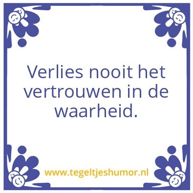 Tegeltje: Vertrouwen