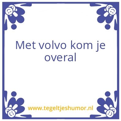 Tegeltje: Volvo