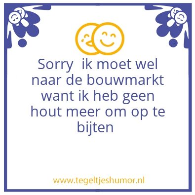 Tegeltje: De bouwmarkt