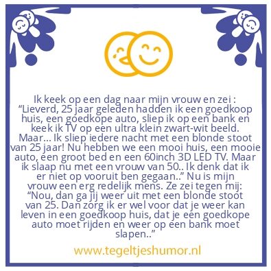 Tegeltje: Vooruitgaan of niet?