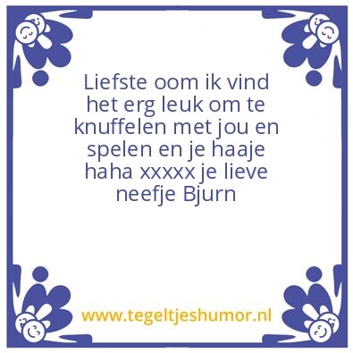 Tegeltje: Ome jack