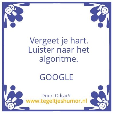 Tegeltje: Algoklier