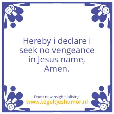 Tegeltje: In Jesus Name