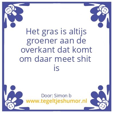 Tegeltje: Het gras