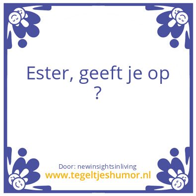 Tegeltje: strange and not good