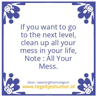 Tegeltje: Prepare for the Next level