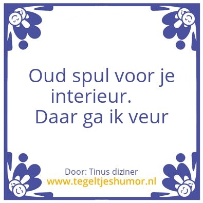 Tegeltje: Oud