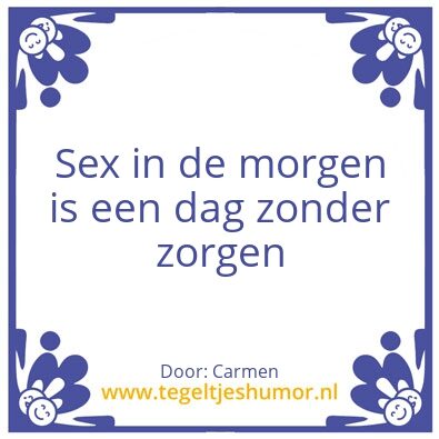 Tegeltje: Sex