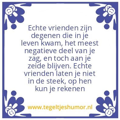 Tegeltje: Vriendschap