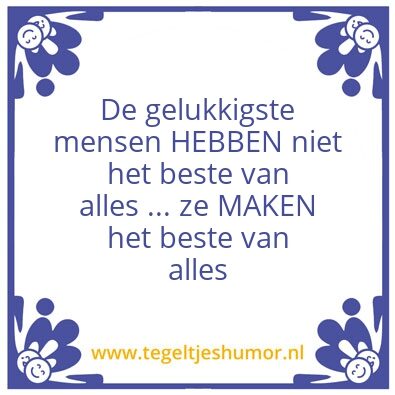 Tegeltje: Geluk