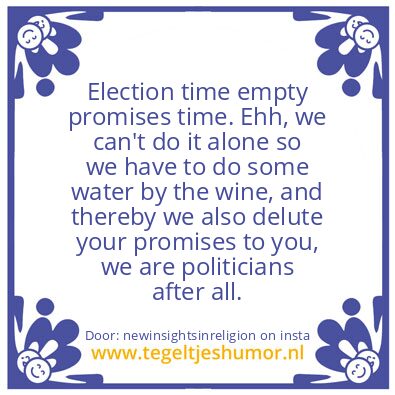 Tegeltje: empty promises time