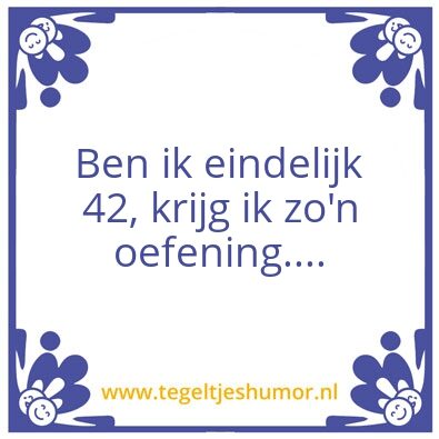 Tegeltje: 42 jaar