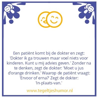 Tegeltje: Jus d’orange