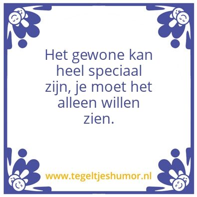 Tegeltje: Speciaal