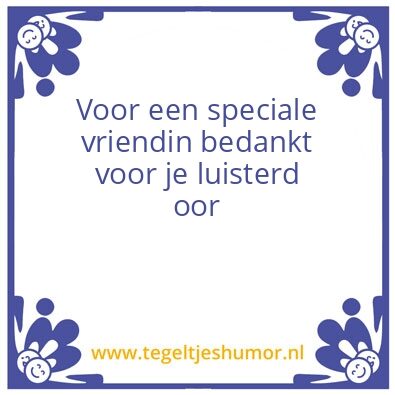 Tegeltje: Vriendschap