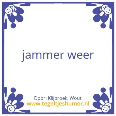 Tegeltje: loopt wel los