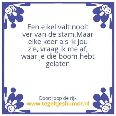 Tegeltje: eikel