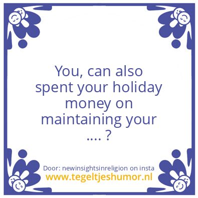 Tegeltje: Holiday Money.