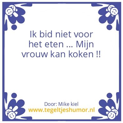 Tegeltje: Bidden voor het eten