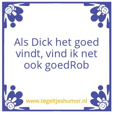 Tegeltje: Rob