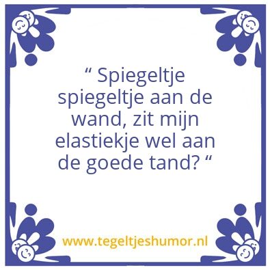 Tegeltje: Elastiekje