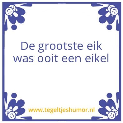 Tegeltje: eik