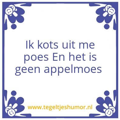 Tegeltje: Me poes