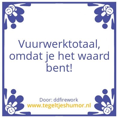 Tegeltje: Vuurwerktotaal