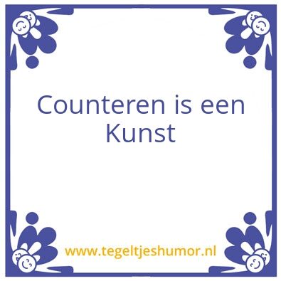 Tegeltje: counter