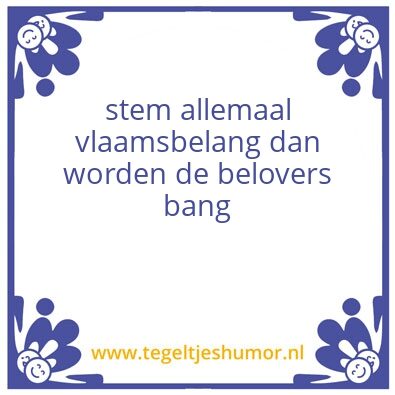Tegeltje: politiek