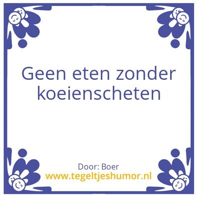 Tegeltje: Boer