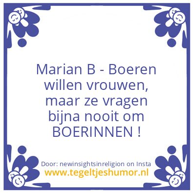 Tegeltje: Marian B, van boef ?