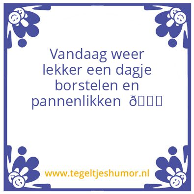 Tegeltje: Werk