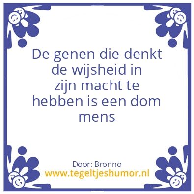 Tegeltje: Wijsheid