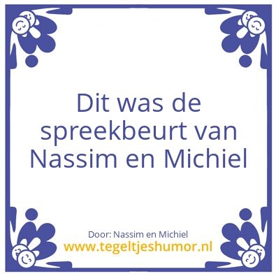 Tegeltje: zaans