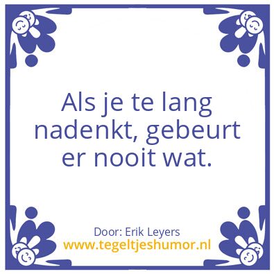 Tegeltje: Nadenken