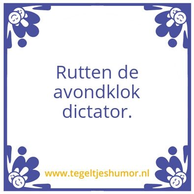 Tegeltje: Kabinet