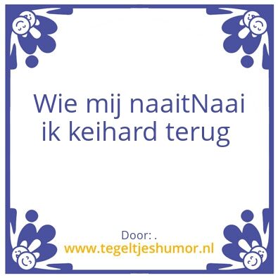 Tegeltje: Liegen