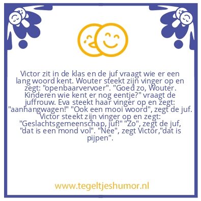 Tegeltje: Lang woord