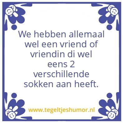 Tegeltje: Sokken