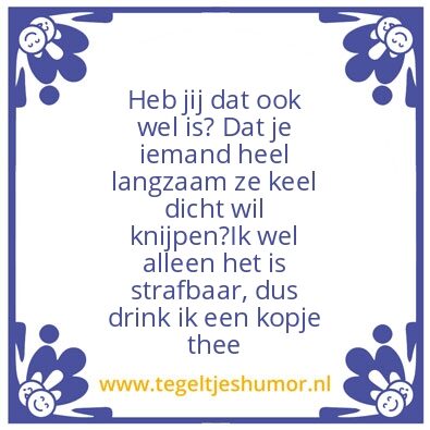 Tegeltje: Kopje thee