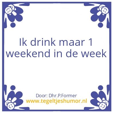 Tegeltje: Uitspraak van de week