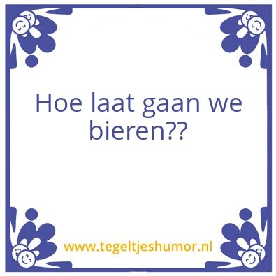 Tegeltje: Coolebuurmannenbiertegel