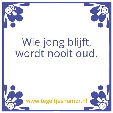 Tegeltje: Jong